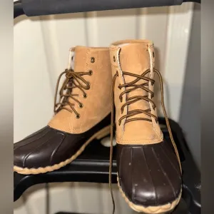 Men's Tan and Brown Duck Boots by JBU