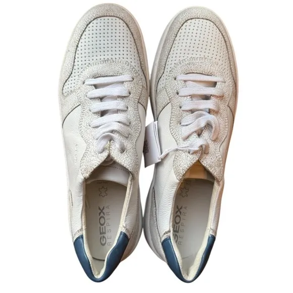 Men's White Geox Sneakers size 12.