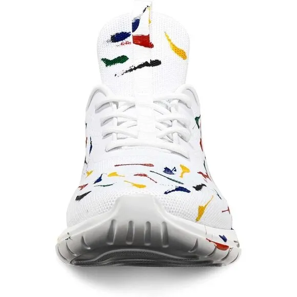 Mens White Running Shoes Stylish Sports Tennis Walking Sneakers