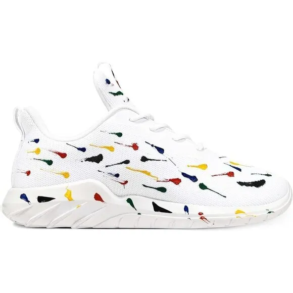 Mens White Running Shoes Stylish Sports Tennis Walking Sneakers