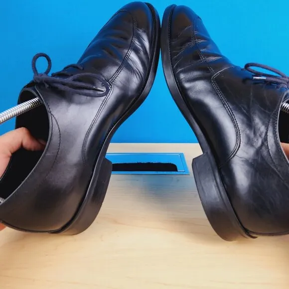 Mephisto Air-Jet Mens Size‎ 11 Shoes Black genuine Leather apron toe dress Shoes