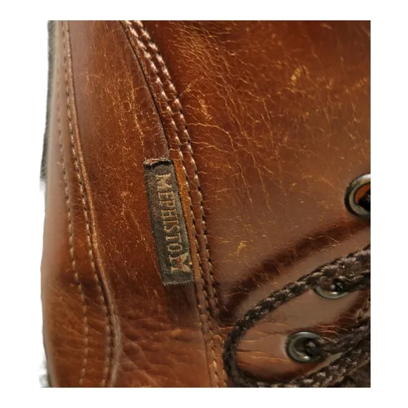 Mephisto Air Relax Goodyear Welt Brown Genuine Leather Shoes Men Size 9US EU 8.5
