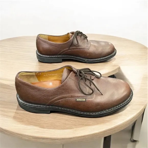 Mephisto Air-Relax Mens Brown Genuine Leather Goodyear Welt Lace Up Shoes