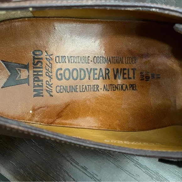 Mephisto Air-Relax Mens Brown Genuine Leather Goodyear Welt Lace Up Shoes