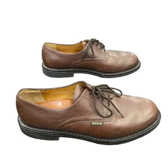 Mephisto Air-Relax Mens Brown Genuine Leather Goodyear Welt Lace Up Shoes