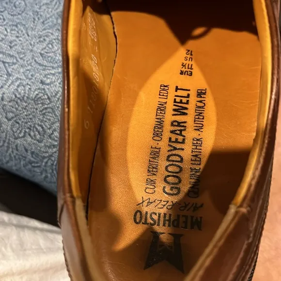 Mephisto Leather Air Reflex Goodyear Welt Shoes Size 12