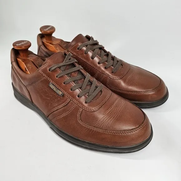 Mephisto Matteo Match Shoes Men 10.5 Runoff Air Jet Brown Leather Casual Comfort