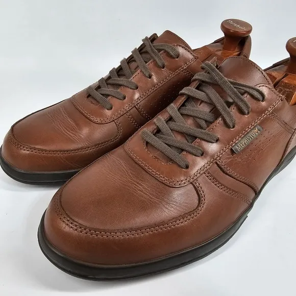 Mephisto Matteo Match Shoes Men 10.5 Runoff Air Jet Brown Leather Casual Comfort