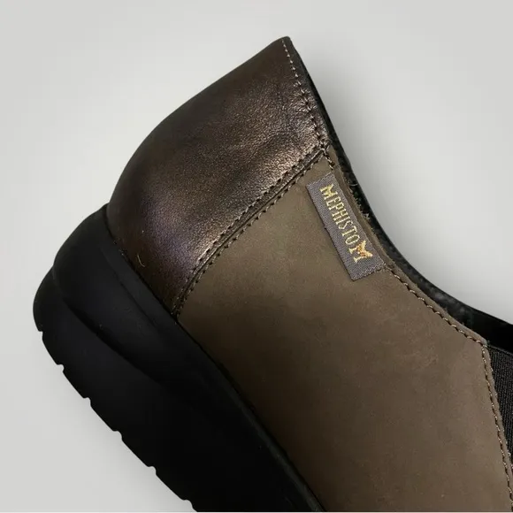 Mephisto Romea Slip on Nubuk Shoes in walnut Sz 10