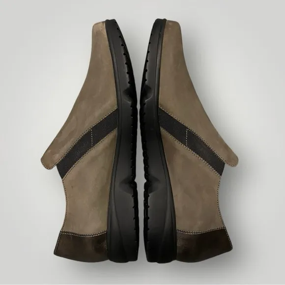 Mephisto Romea Slip on Nubuk Shoes in walnut Sz 10