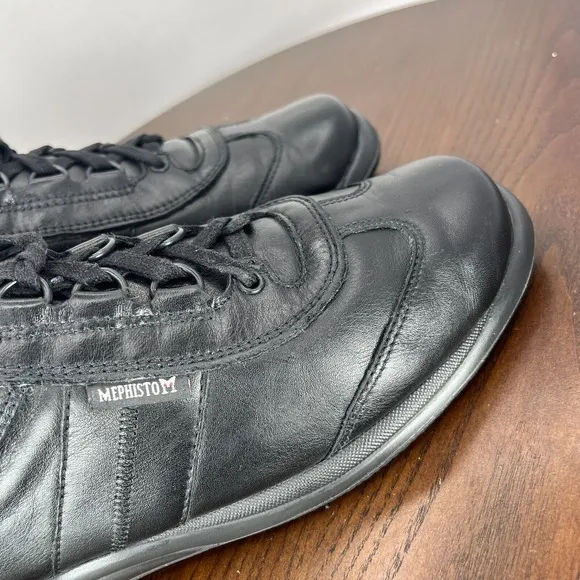 Mephisto Runoff Air Jet System Shoes Women's 8 Black Leather Comfort‎ Sneaker