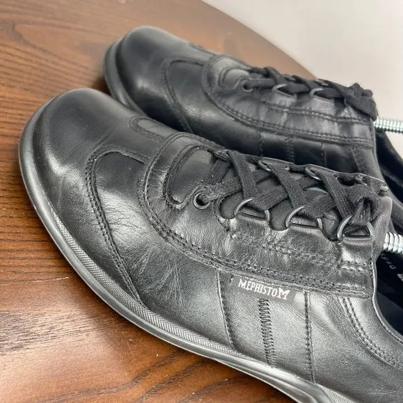 Mephisto Runoff Air Jet System Shoes Women's 8 Black Leather Comfort‎ Sneaker