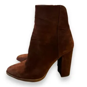Mercer Edit Fend Off Block Heel Suede Ankle Boots