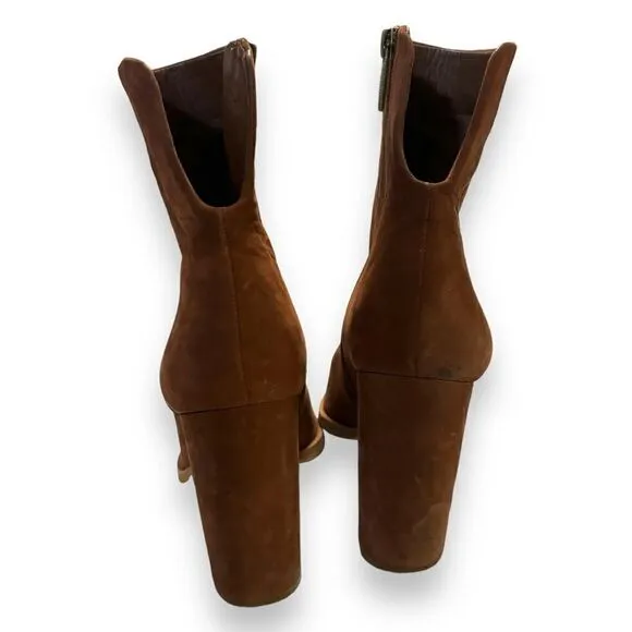 Mercer Edit Fend Off Block Heel Suede Ankle Boots