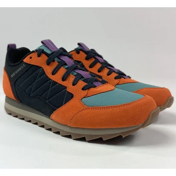Merrell Alpine Sneaker Exuberance Mens Orange Color Block Suede J003271 NEW