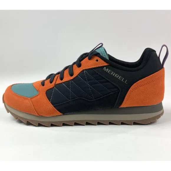 Merrell Alpine Sneaker Exuberance Mens Orange Color Block Suede J003271 NEW