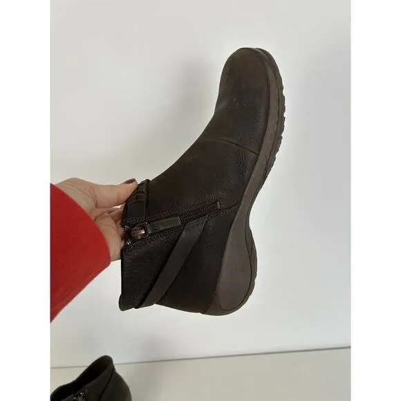 Merrell Boots Womens 8.5 Encore Braided Bluff Q2 Zip Leather Brown Bootie J94618