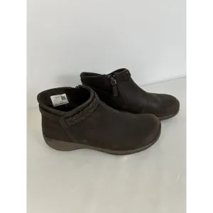 Merrell Boots Womens 8.5 Encore Braided Bluff Q2 Zip Leather Brown Bootie J94618
