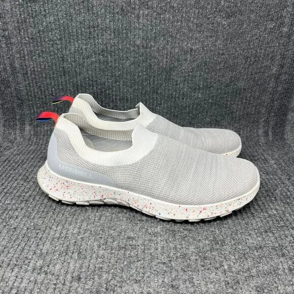 Merrell Cloud Moc Knit Slip On Shoes Confetti White Grey Mens 10.5 J003697