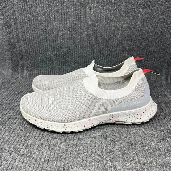 Merrell Cloud Moc Knit Slip On Shoes Confetti White Grey Mens 10.5 J003697
