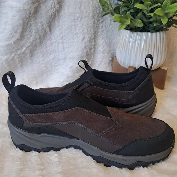Merrell Icepack Polar Moc Men's Sz 7.5 Shoes Brown Waterproof Slip-on Sneakers