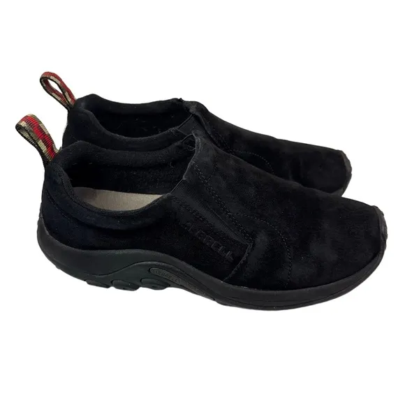 Merrell Mens 9 Jungle Moc Shoes Black Midnight Suede Leather