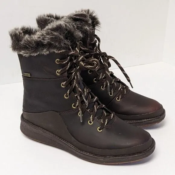 Merrell Tremblant Ezra Waterproof Winter Boots, Brown, Women's 6.5 M
