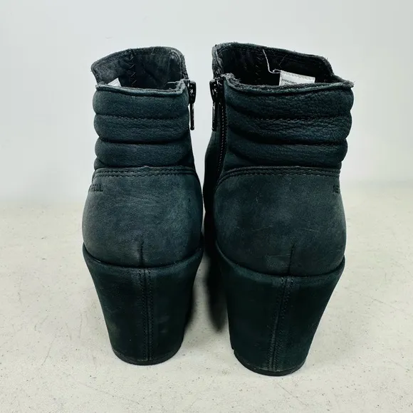Merrell Women's Tremblant Wedge Waterproof Boots Black Leather Size 8M