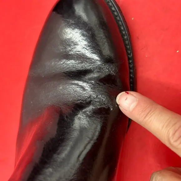 Mexican patent leather, cowboy boots