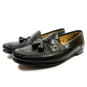 Mezlan Genuine Lizard Leather Tassel Loafer Shoes - Men's Size 10.5
