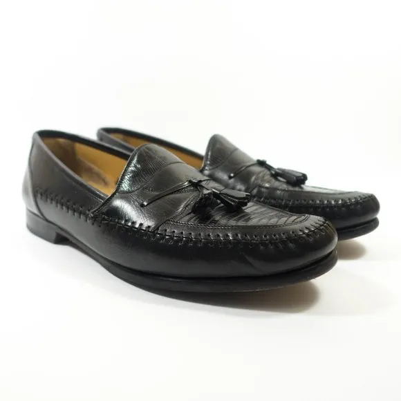 Mezlan Genuine Lizard Leather Tassel Loafer Shoes - Men's Size 10.5