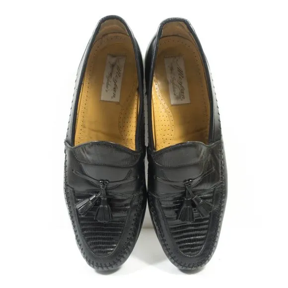 Mezlan Genuine Lizard Leather Tassel Loafer Shoes - Men's Size 10.5