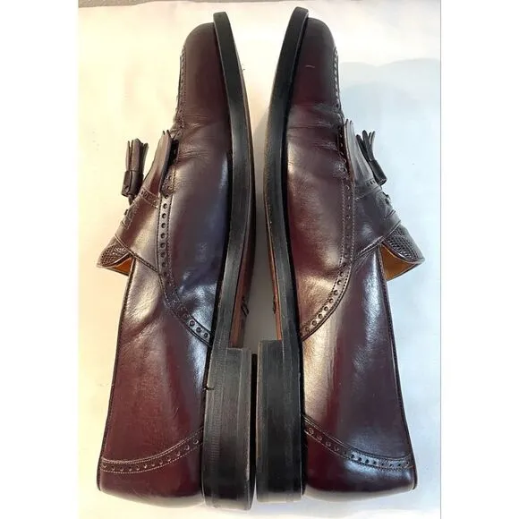 Mezlan Murcia Men’s Size 8.5 M Brown Leather Lizard Tassled Loafer Shoes