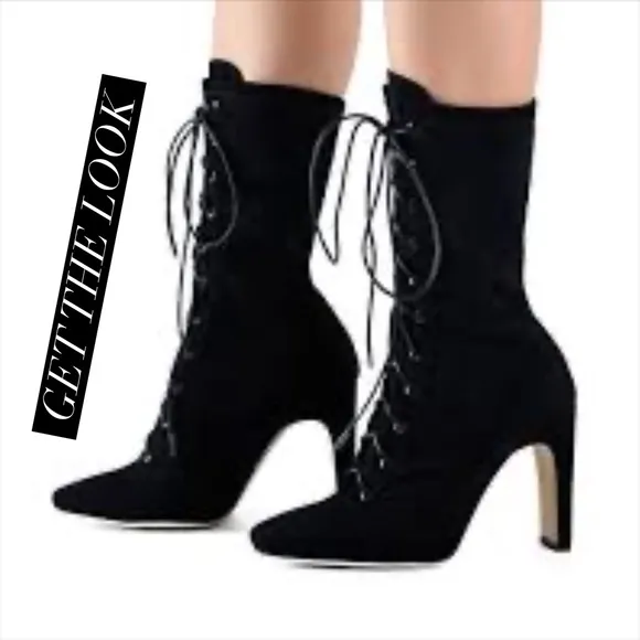 M.Gemi Black Suede Buttery Soft Ankle Boots