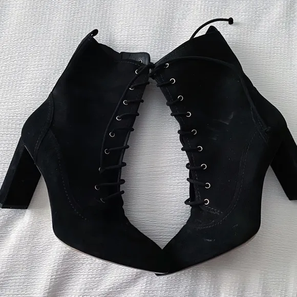 M.Gemi Black Suede Buttery Soft Ankle Boots