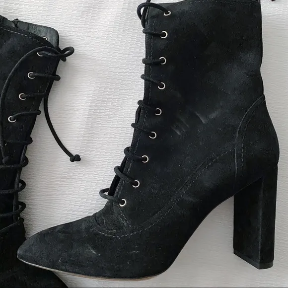 M.Gemi Black Suede Buttery Soft Ankle Boots