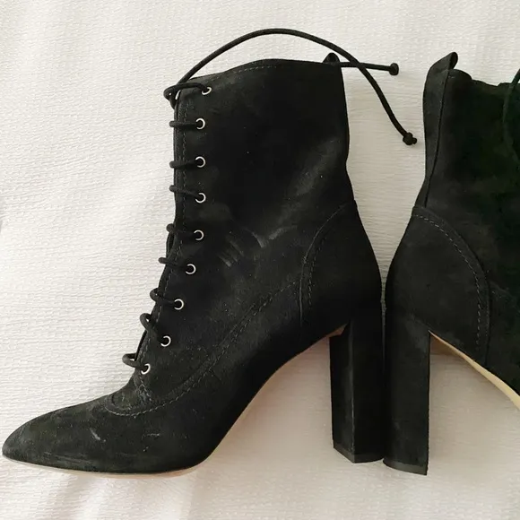 M.Gemi Black Suede Buttery Soft Ankle Boots
