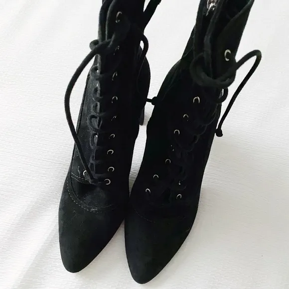 M.Gemi Black Suede Buttery Soft Ankle Boots