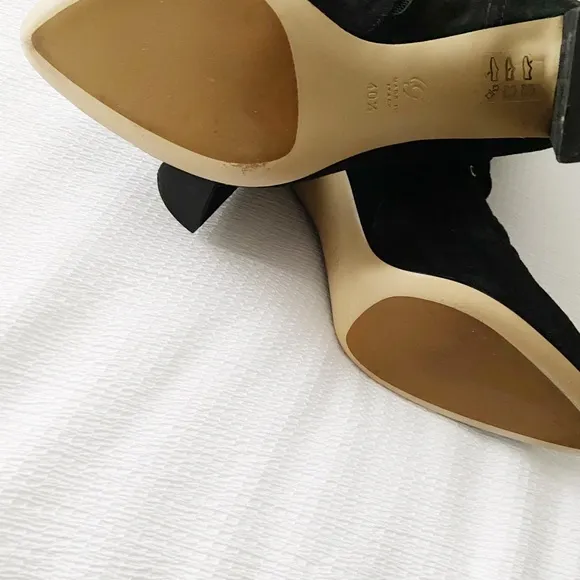 M.Gemi Black Suede Buttery Soft Ankle Boots