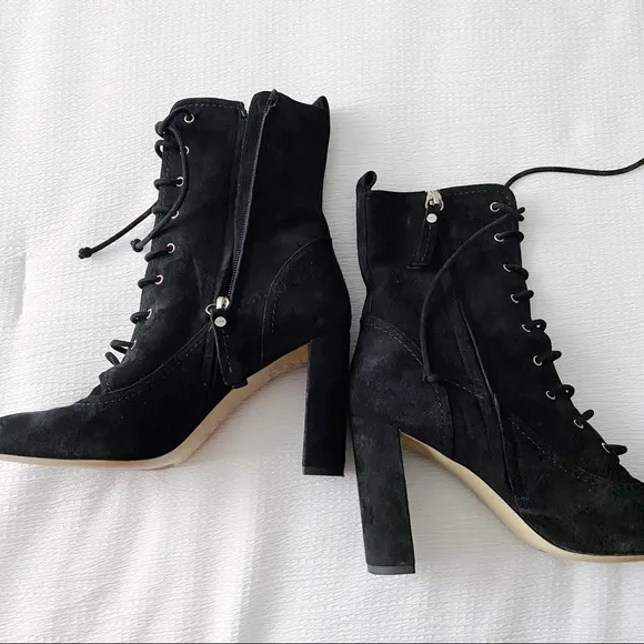 M.Gemi Black Suede Buttery Soft Ankle Boots