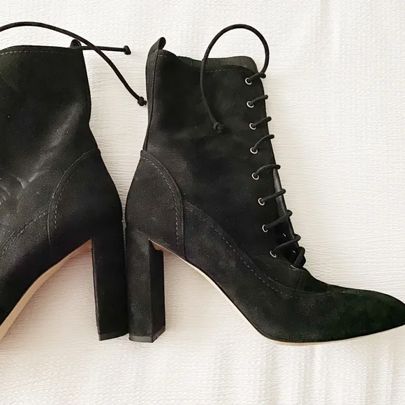 M.Gemi Black Suede Buttery Soft Ankle Boots