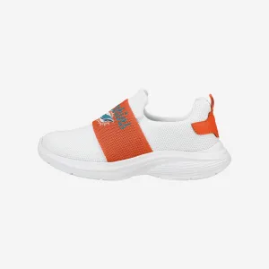 Miami Dolphins Womens Script Wordmark White Slip On Sneakers