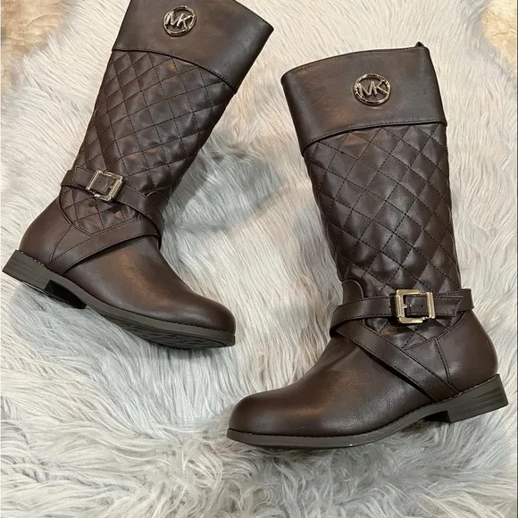 Michael Kors Girls Leather Boots. New