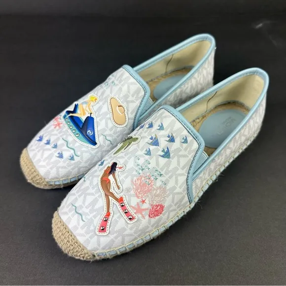 Michael Kors Hastings Espadrille 7.5 Jet Set Maldives Slip On Shoes Brand New