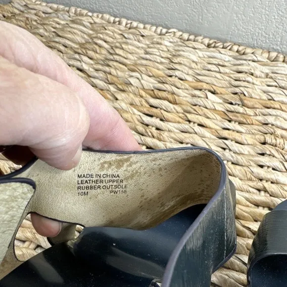 Michael Kors Shoes Women 10 Blue Gold Strappy Trendy Classy Classic
