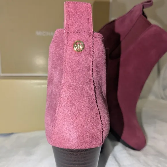 Michael Kors Women's Suede Ankle Boots Mulberry Evaline (Sizes 6 &amp; 7.5)