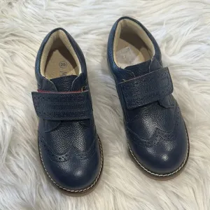 Mini Boden Kids Navy Leather Shoes