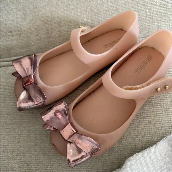 Mini Melissa Pink Bow Girl  Shoes Size (USA 12 /EUR 30)