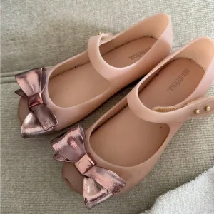 Mini Melissa Pink Bow Girl  Shoes Size (USA 12 /EUR 30)
