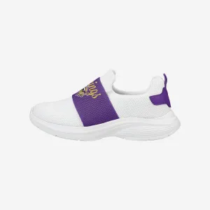 Minnesota Vikings Womens Script Wordmark White Slip On Sneakers